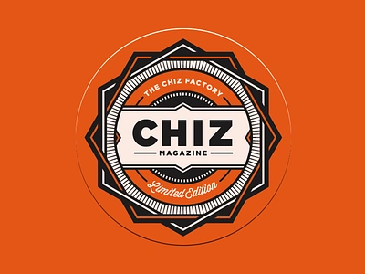 Chiz Magazine Sticker brand chiz cover fanzine limited edition logotype magazine print retro silk screen sticker the chiz factory