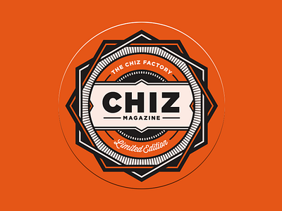 Chiz Magazine Sticker brand chiz cover fanzine limited edition logotype magazine print retro silk screen sticker the chiz factory