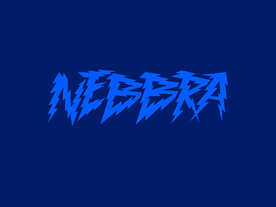 Nebbra branding electrict hand type handtype logo logo design logotype minimal music nebbra royal blue type design