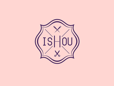 ISHOU Clothing Logo apparel clothing gif ishou logo design logos minimal purple textile brand type type design