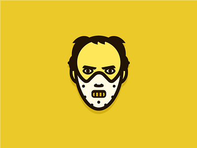 Hannibal Lecter - The Silence of the Lambs character design hannibal lecter horror movie icon logoface mask design minimal design portrait portrait serie psycho the silence of the lambs villain