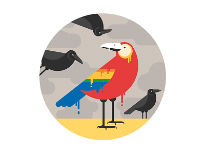 ARA 1/3 | arteesan.fr animal design ara arteesan bird colorful crow flat design minimal parrot print shop rainbow textile print