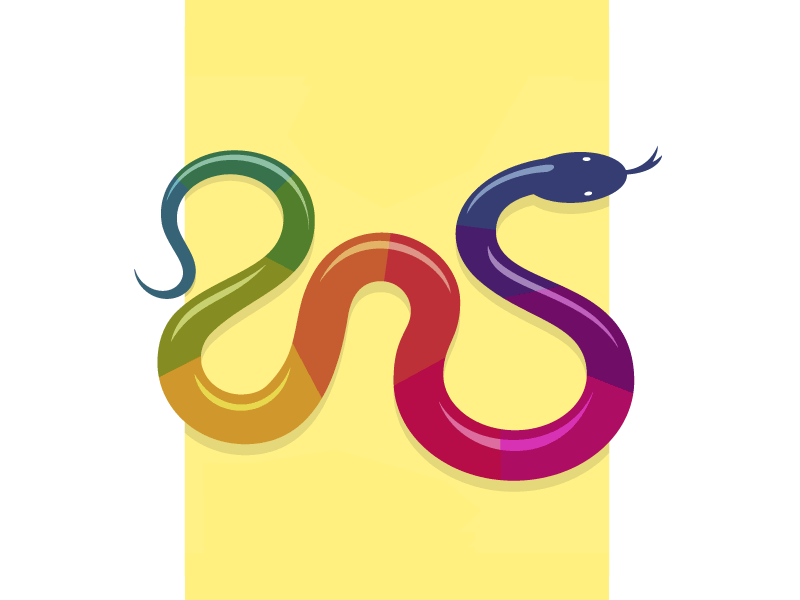 Deux Mille Dix sssSSSsssept 2017 animated gif best wishes colorful illustration flat design happy new year minimal design serpent simple snake wild animal wishes
