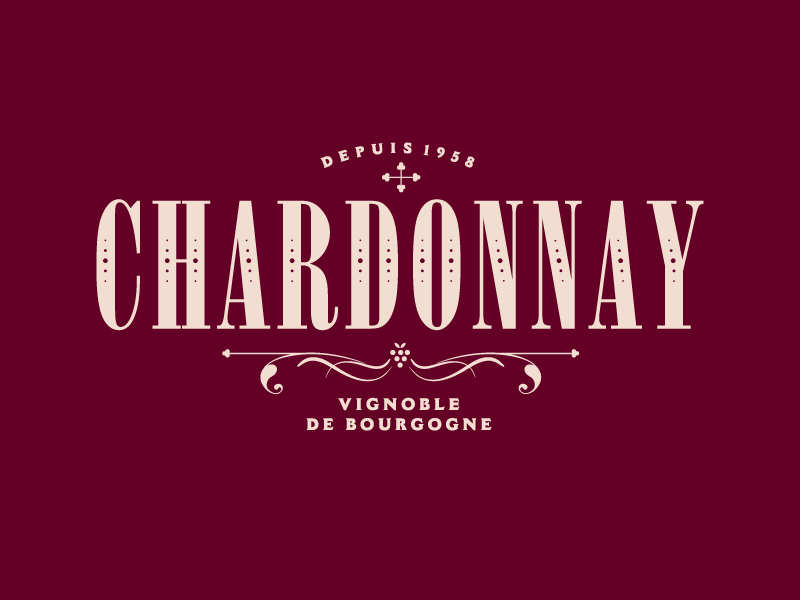 In Vino Veritas alcohol bordeaux bourgogne chardonnay classical cépage french grape logotype merlot minimal pinot noir vintage wine label