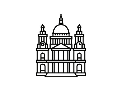 St. Paul's Cathedral, London architecture architecture logo blackandwhite graphic design icon icon design icondesigner iconography illustrator logo logodesign minimal illustration minimalism vector