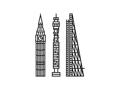 Towers of London architecture blackandwhite icon icondesigner iconography logo logodesign logodesigner minimal icon minimal illustration minimalism minimalist