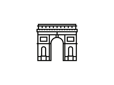 Arc de Triomphe, Paris architecture blackandwhite icon icon design icondesigner iconography logo logodesign logodesigner minimalism