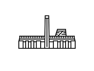 Tate Modern, London architecture blackandwhite icon icon design icondesigner iconography logo logodesign logodesigner minimal minimalism minimalist