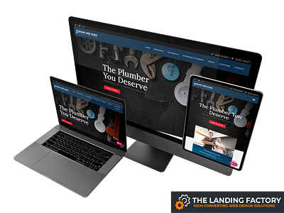 Homepage template design for plumbers / plumbing