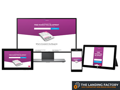 Lead generation template design for a company opt-in page