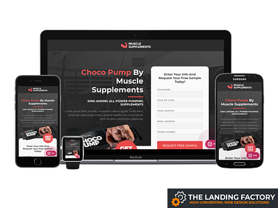 Opt-in template design for a free product sample (fitness niche) elementor fitness free product free sample gray landing page landing page concept landing page template muscle supplements opt in opt in opt in template optin page builder page layout responsive responsive design template web design website