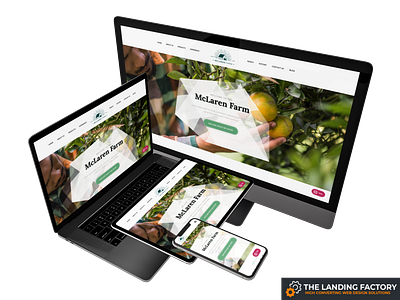 Homepage template design for family farmers