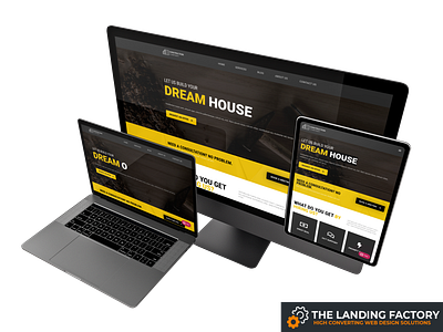 Homepage template design for construction companies