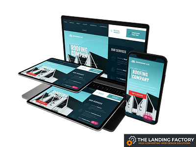 Homepage template design for roofing companies