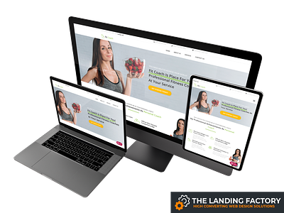 Homepage template design for personal fitness coaches