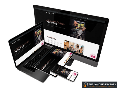 About us page template design for hair salons