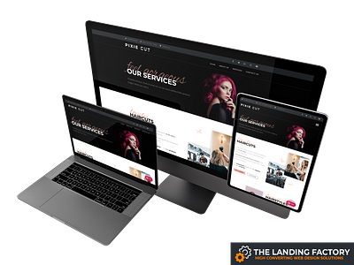 Services template design for hair salons black elementor hair hair salon hair studio haircuts hairdresser hairstyle landing page landing page concept landing page template page builder page layout responsive responsive design services services page template web design website