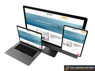Services page template for painting contractors blue elementor landing page landing page concept landing page template page builder page layout painter painting painting contractor painting service residential residential services responsive responsive design services services page template web design website