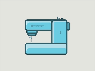 Sewing Machine blue fashion machine sewing shapes vector