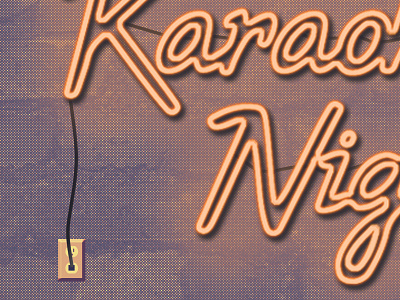 Karaoke Night bar karaoke neon nightclub orange sign