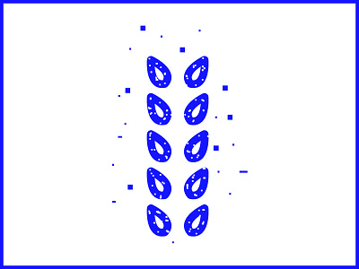 Pixel Shrub blue leaf pixel rgb shrub