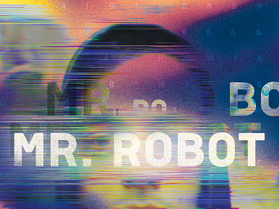 Mr. Robot cinema color glitch poster promo television