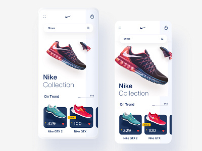 Nike Mobile App Creative Design app branding design illustration minimal ui