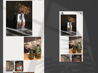 Green Amber Ceramics website. Lookbook. design figma minimal ui ux web webdesign website website design