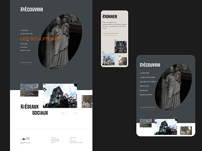 Notre-Dame De Paris. Main page. design figma minimal typography ui ux web webdesign website website design