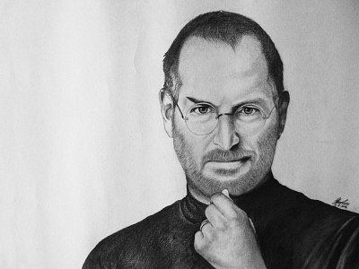 Steve Jobs apple art artist design illustration inspiration inspire motivation pencilart realism sketch stevejobs technology wallart