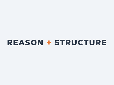 Reason + Structure gotham logo type