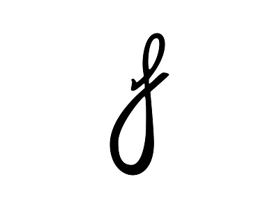 The Letter J j lettering script type