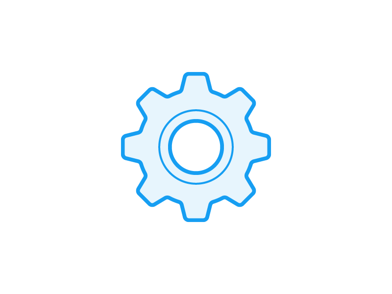 Integrations Icon Animated animated cloud database gear