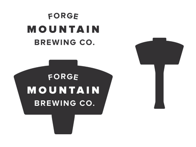 Forge Mountain Brewing beer brewing logo mallet
