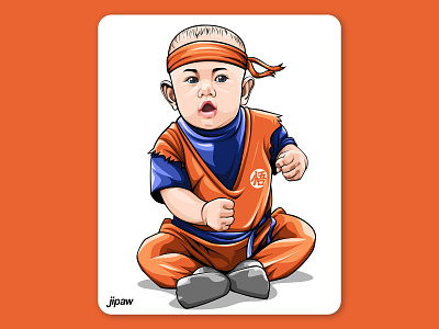 Baby Goku animation design illustration illustration art logo ui vector vector art vexel vexelart