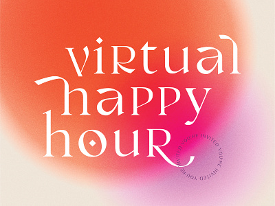 Happy Hour 2020 happy hour invitation typography