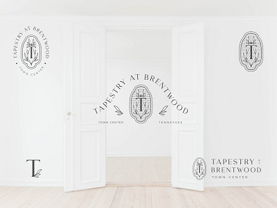 Tapestry at Brentwood badge badge design brand identity branding design logo typography