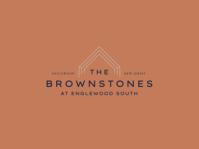 The Brownstones apartment brand identity branding brownstone classic community design logo modern sans serif townhome typography