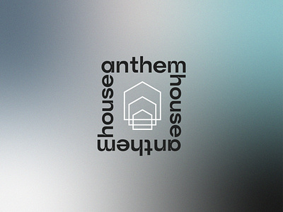 Anthem House anthem badge brand identity branding design gradient grainy gradient house icon logo modern tech typography