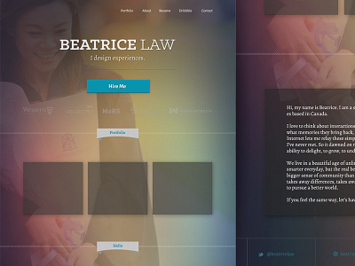 Portfolio clean debut landing personal portfolio redesign slab serif web website