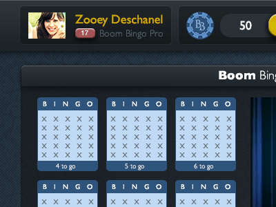 Boom Bingo Redesign bingo casino dark gambling ui user interface web app