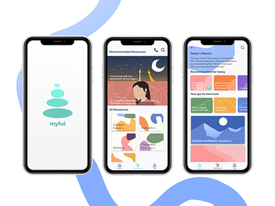 Myful | Mindful Meditation App app app design branding healthtech meditation meditation app mental health mental health awareness student app ux