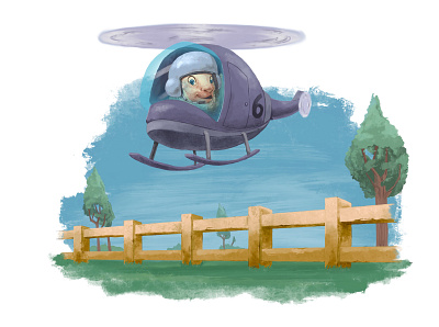 Jump Over Fence use Heli children illustration childrenbook fence graphic design illustration sheep