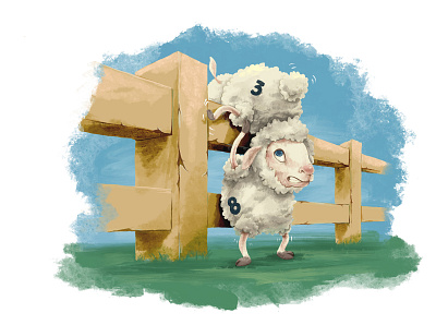 Help Each Other children illustration childrenbook fence graphic design illustration sheep