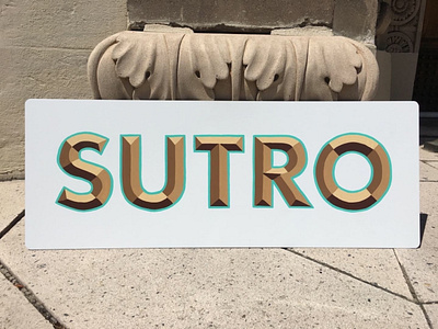 Sutro Convex hand painted sign painting