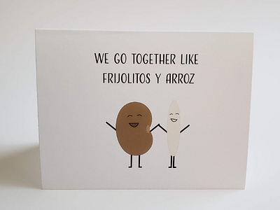 Frijolitos y Arroz [Rice & Beans] greeting card