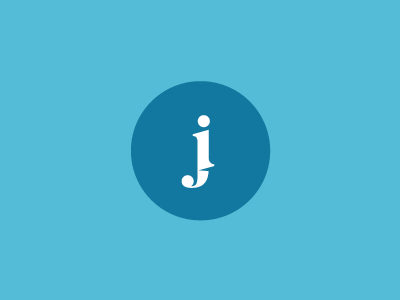 IJ blue i j logo mark something typography wip