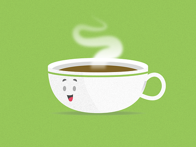 Happy National Coffee Day! cartoon coffee faces on things illustration vector