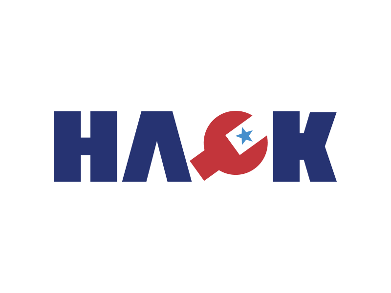 HACK design hack hackathon logo politics star vector wrench