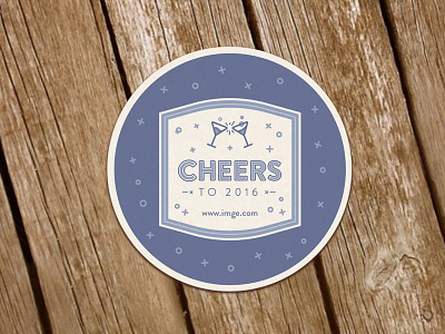 Holiday Coaster Design 2016 cheers coaster coaster design design drinks graphic design holidays new years party print design swag